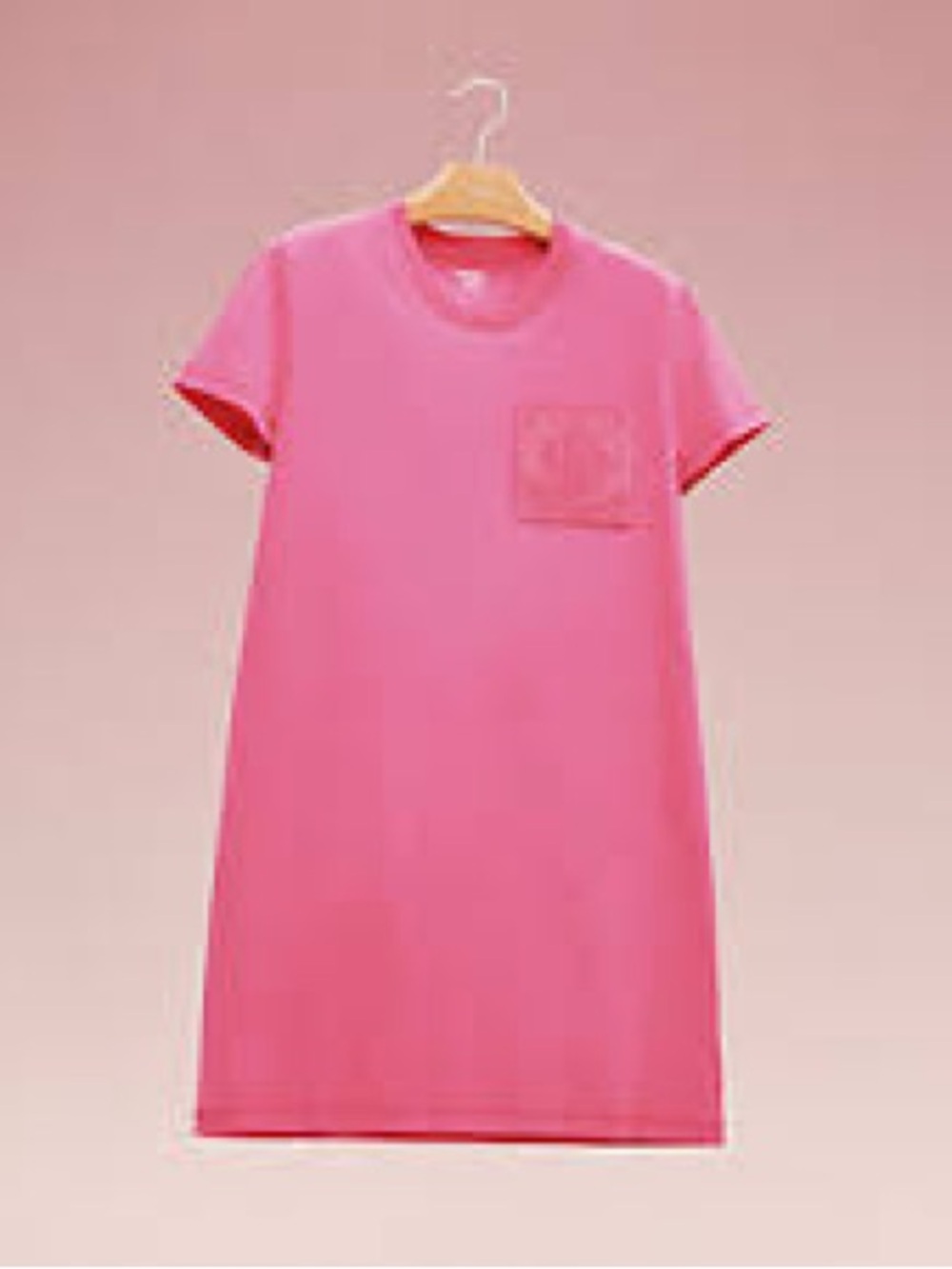 Hermes Pink Mosaic H Tee Shirt Dress with Chest Pocket - Picture 2 of 8